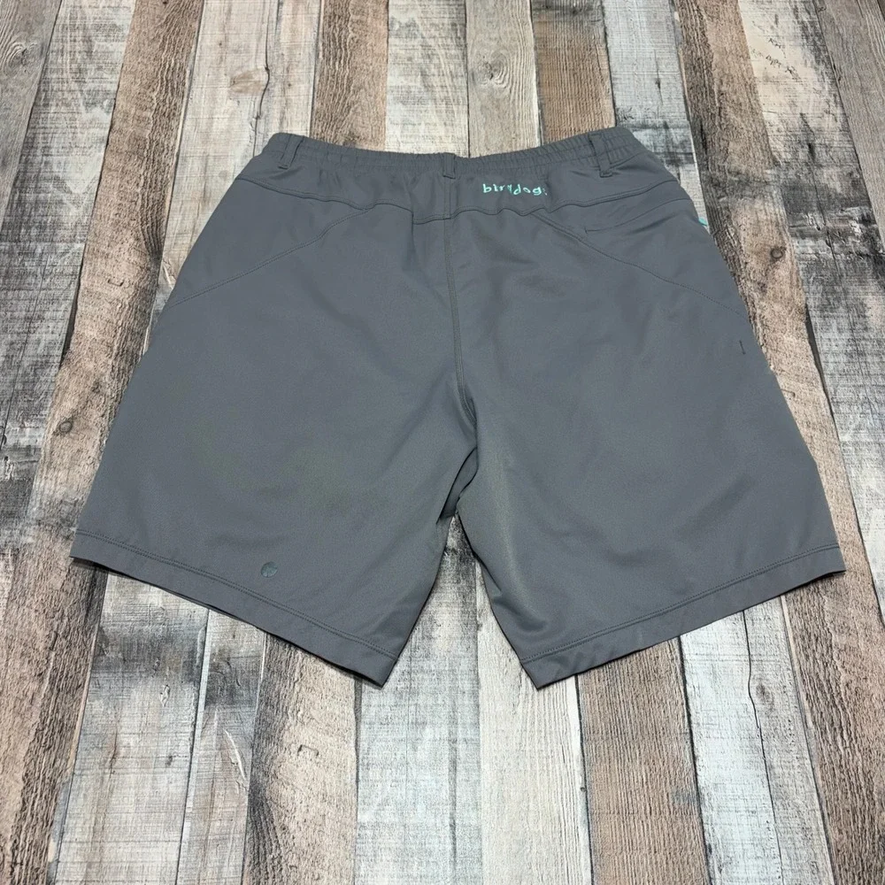 Birddogs Gym Shorts Mens M Gray Lined Athletic Running Stretch Activewear